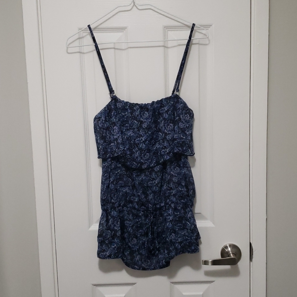 Blue floral cami